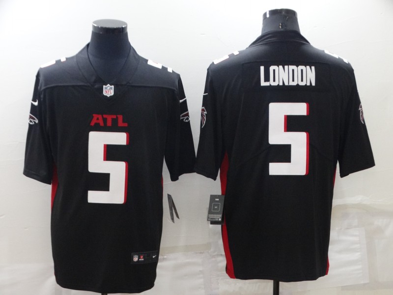 Men's Atlanta Falcons Drake London #5 Black Jersey